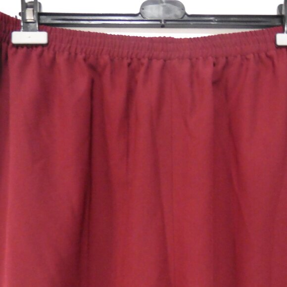 Handmade Burgundy Wide-Leg Lounge / Pajama Pants | 16 inch waist measured - Picture 10 of 14